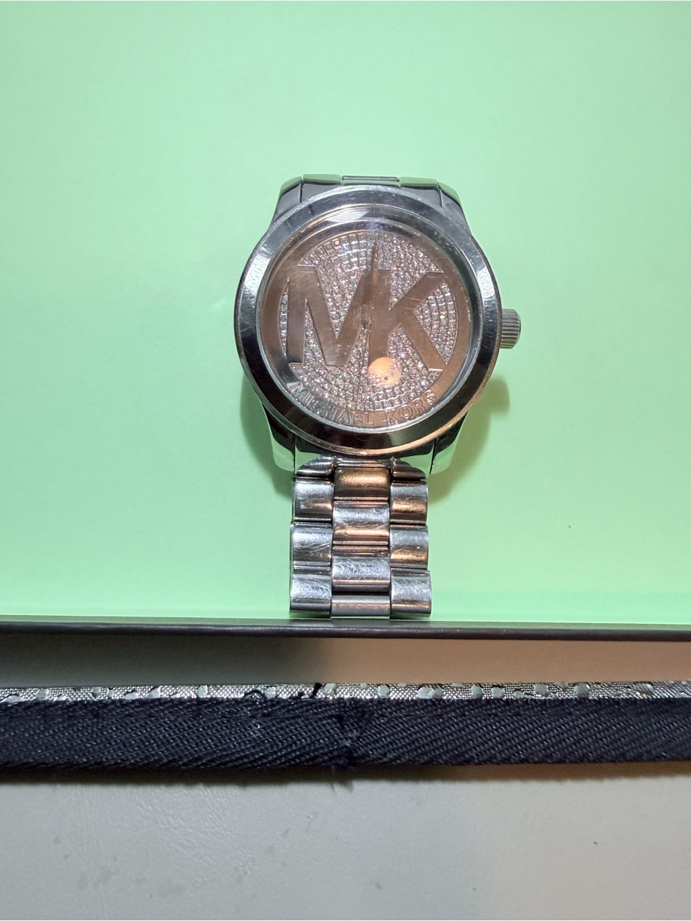 Michael Kors Silver Stainless Steel Bracelet Watch with MK Logo